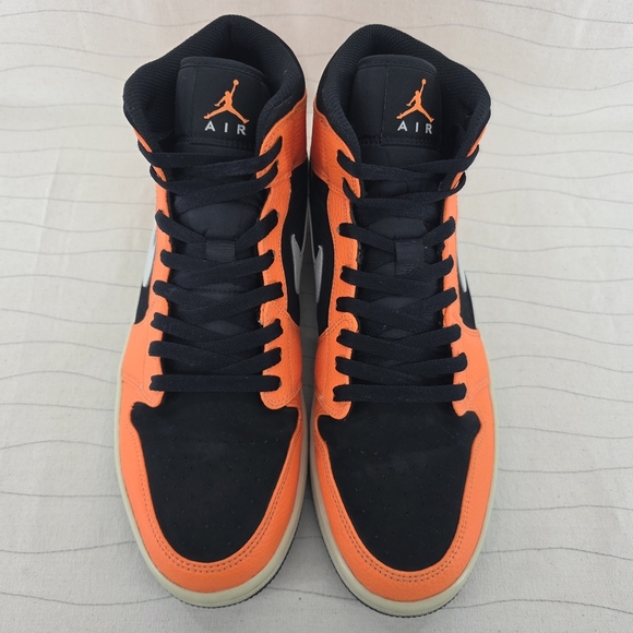 Air Jordan 1 Mid 'Black Cone' Pre-Owned Sneakers Shoes 554724-062 Mens Size 11.5 - Picture 3 of 16